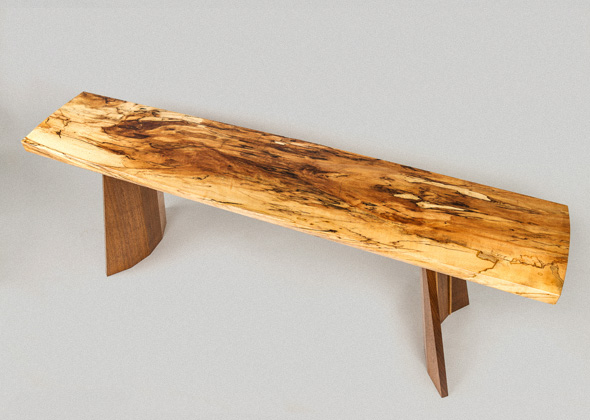 Spalted maple bench